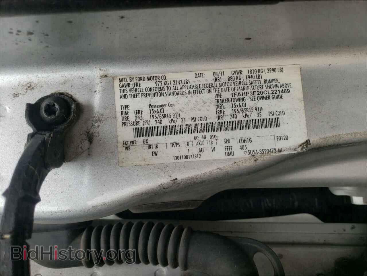 2012 FORD FOCUS - VIN: 1FAHP3E20CL221469 - Photo 10