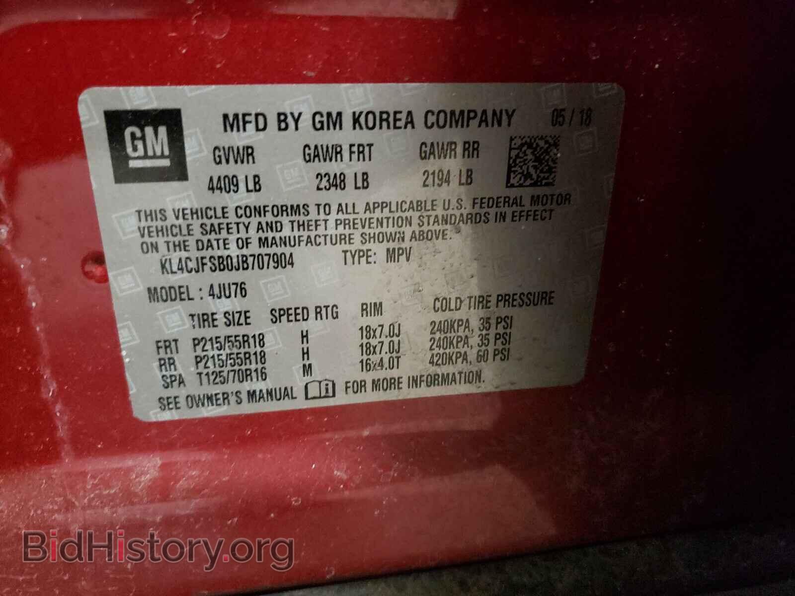 2018 BUICK ENCORE - VIN: KL4CJFSB0JB707904 - Photo 10