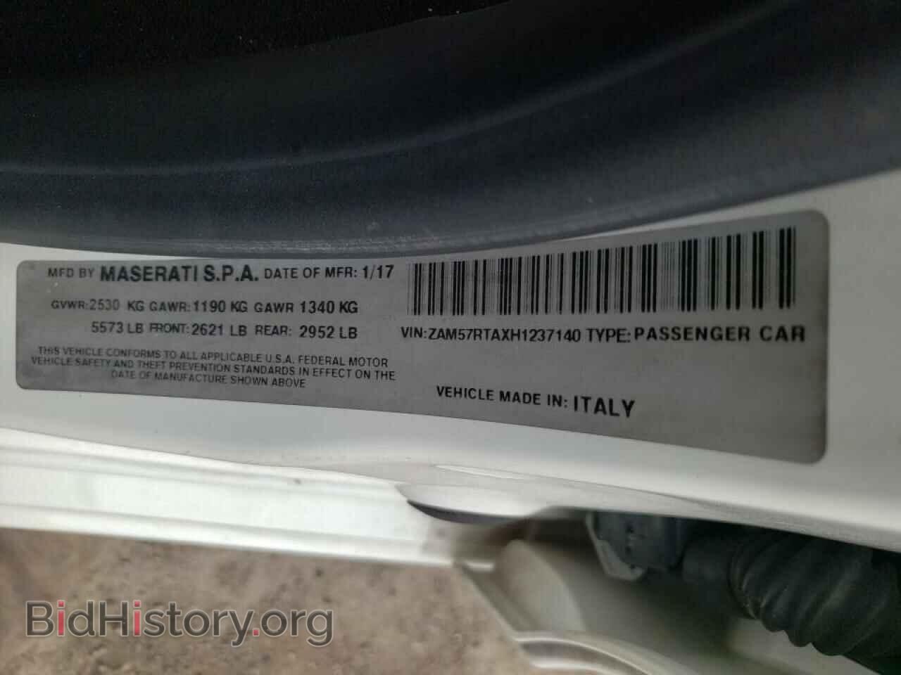 2017 MASERATI ALL MODELS - VIN: ZAM57RTAXH1237140 - Photo 10
