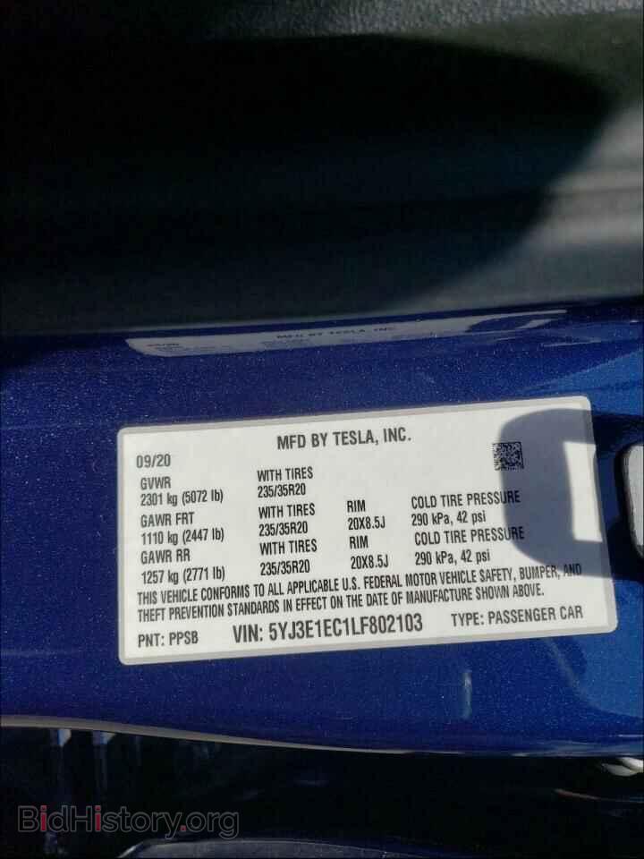2020 TESLA MODEL 3 - VIN: 5YJ3E1EC1LF802103 - Photo 10