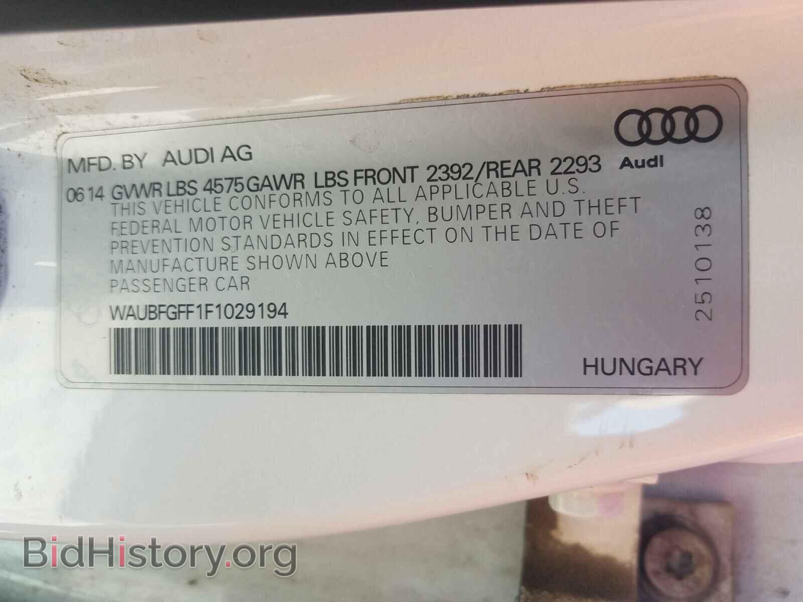 2015 AUDI A3 - VIN: WAUBFGFF1F1029194 - Photo 10