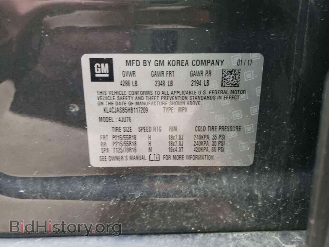 2017 BUICK ENCORE - VIN: KL4CJASB5HB117209 - Photo 10