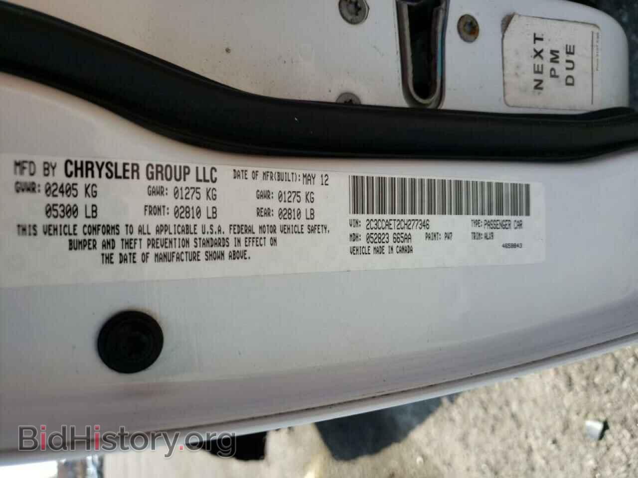 2012 CHRYSLER 300 - VIN: 2C3CCAET2CH277346 - Photo 12