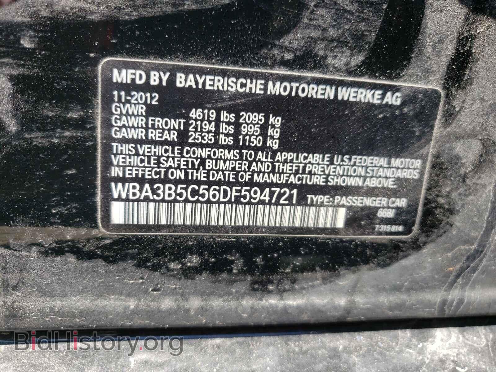 2013 BMW 3 SERIES - VIN: WBA3B5C56DF594721 - Фото 10