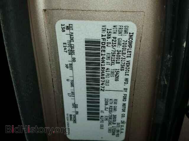 1994 FORD ECONOLINE - VIN: 1FDEE14N1RHA07472 - Photo 10
