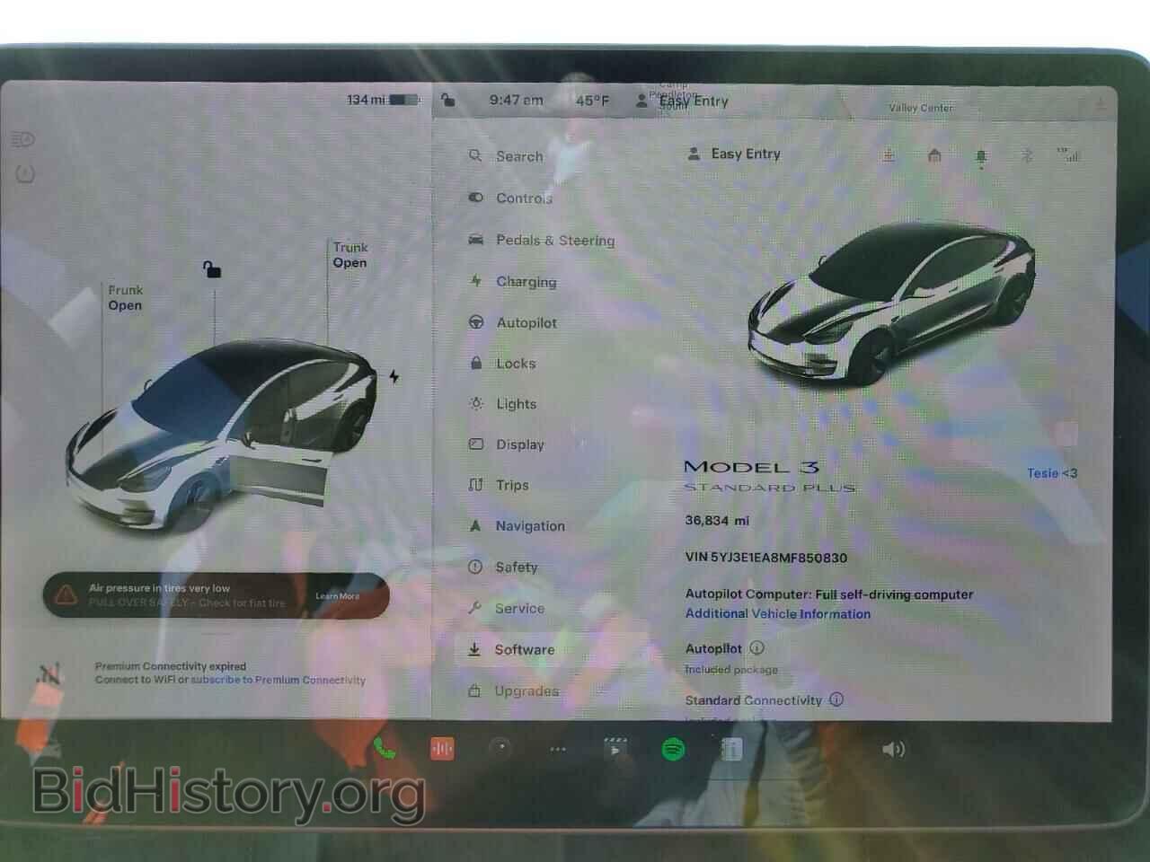 2021 TESLA MODEL 3 - VIN: 5YJ3E1EA8MF850830 - Фото 9
