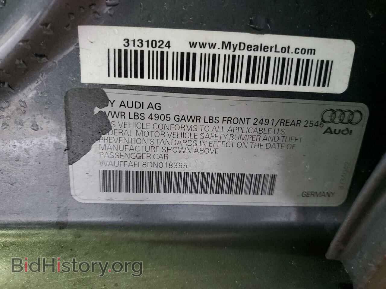 2013 AUDI A4 - VIN: WAUFFAFL8DN018395 - Photo 12
