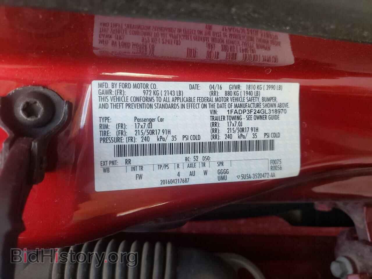2016 FORD FOCUS - VIN: 1FADP3F24GL318970 - Фото 12