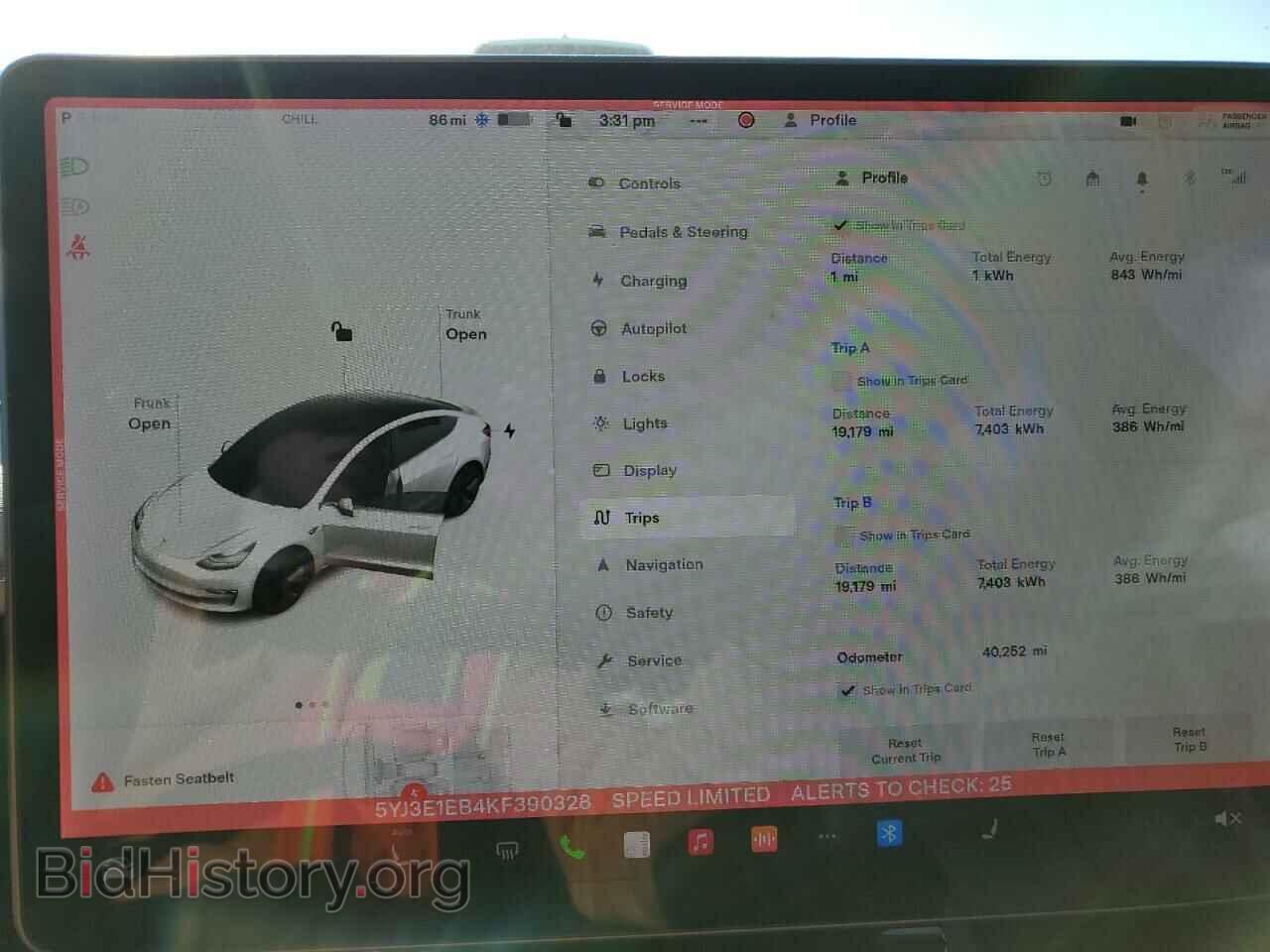2019 TESLA MODEL 3 - VIN: 5YJ3E1EB4KF390328 - Фото 9