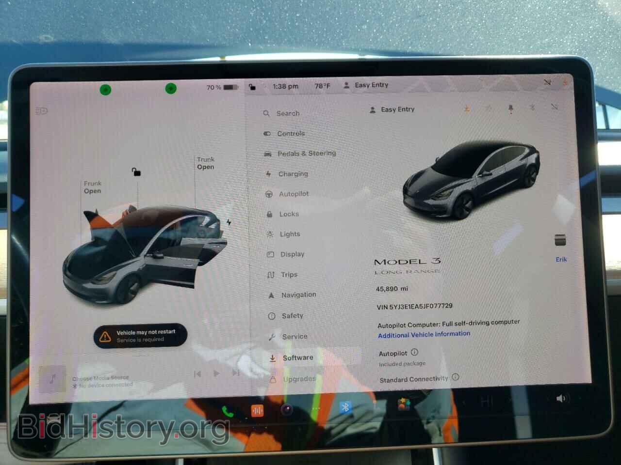2018 TESLA MODEL 3 - VIN: 5YJ3E1EA5JF077729 - Фото 9