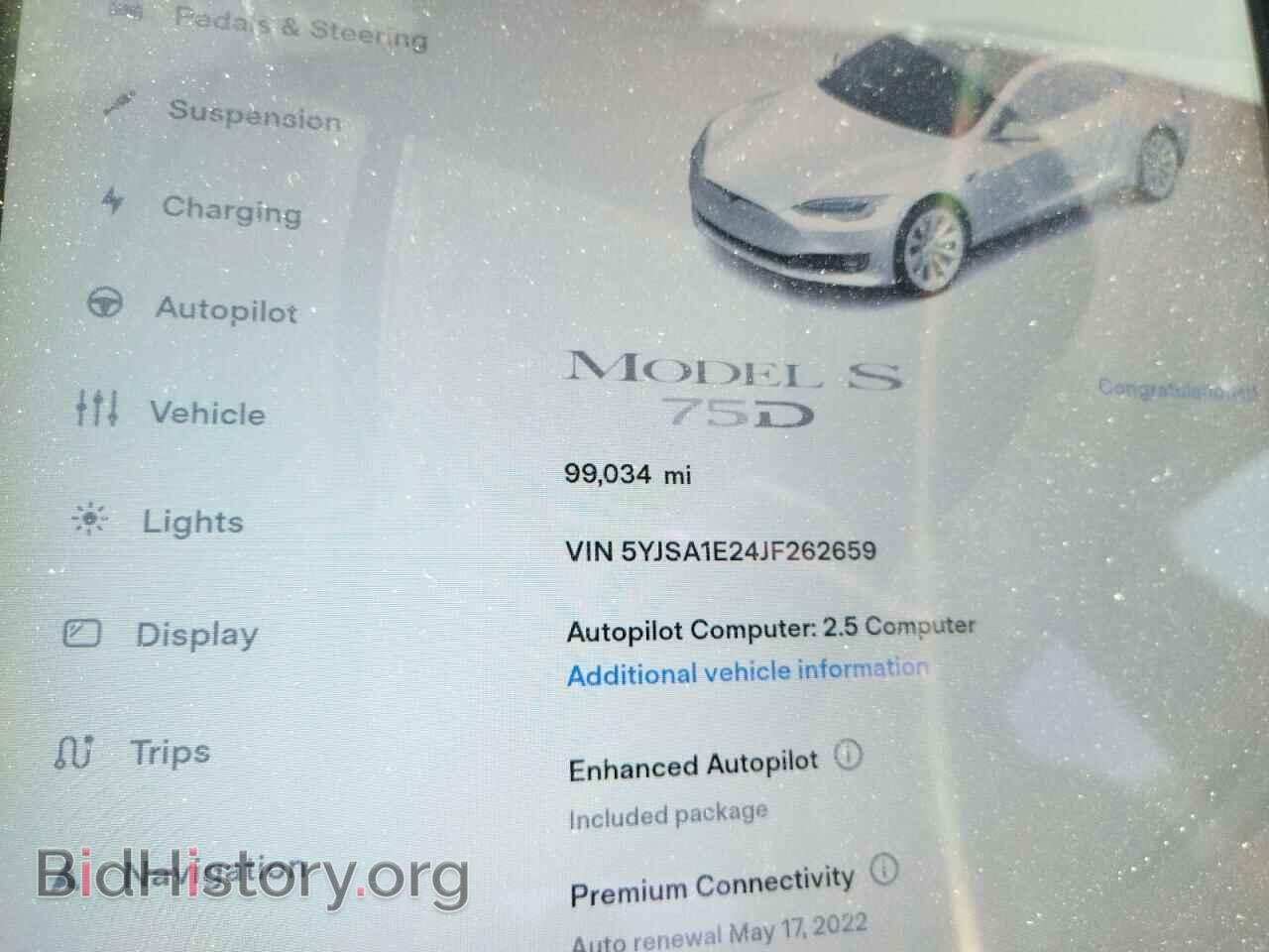 2018 TESLA MODEL S - VIN: 5YJSA1E24JF262659 - Photo 8
