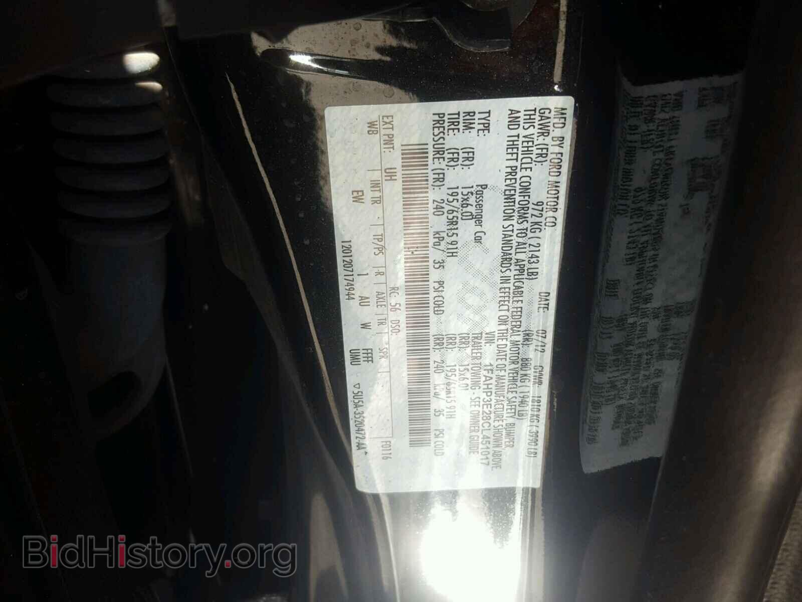 2012 FORD FOCUS - VIN: 1FAHP3E28CL451017 - Photo 10