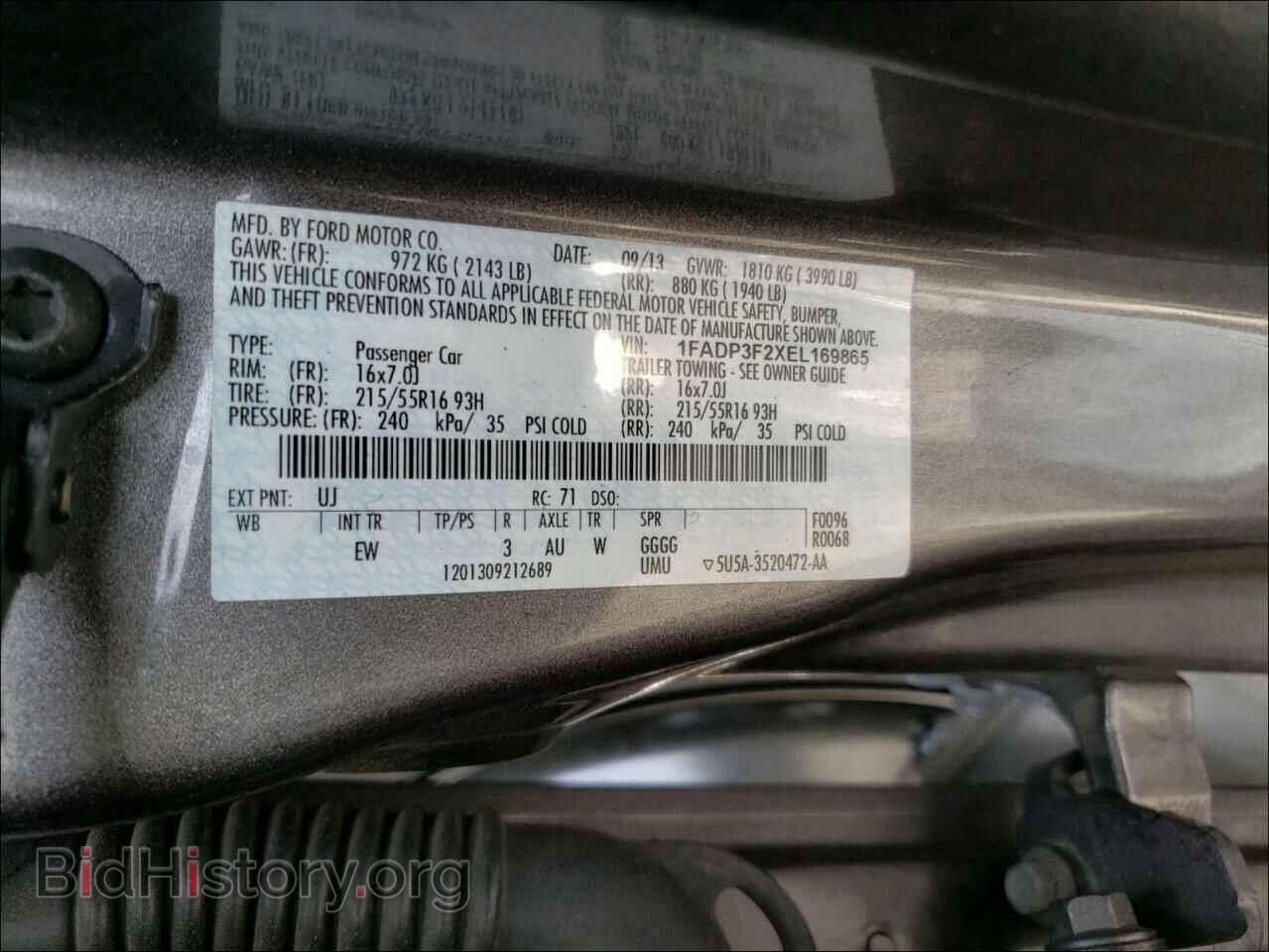 2014 FORD FOCUS - VIN: 1FADP3F2XEL169865 - Photo 10