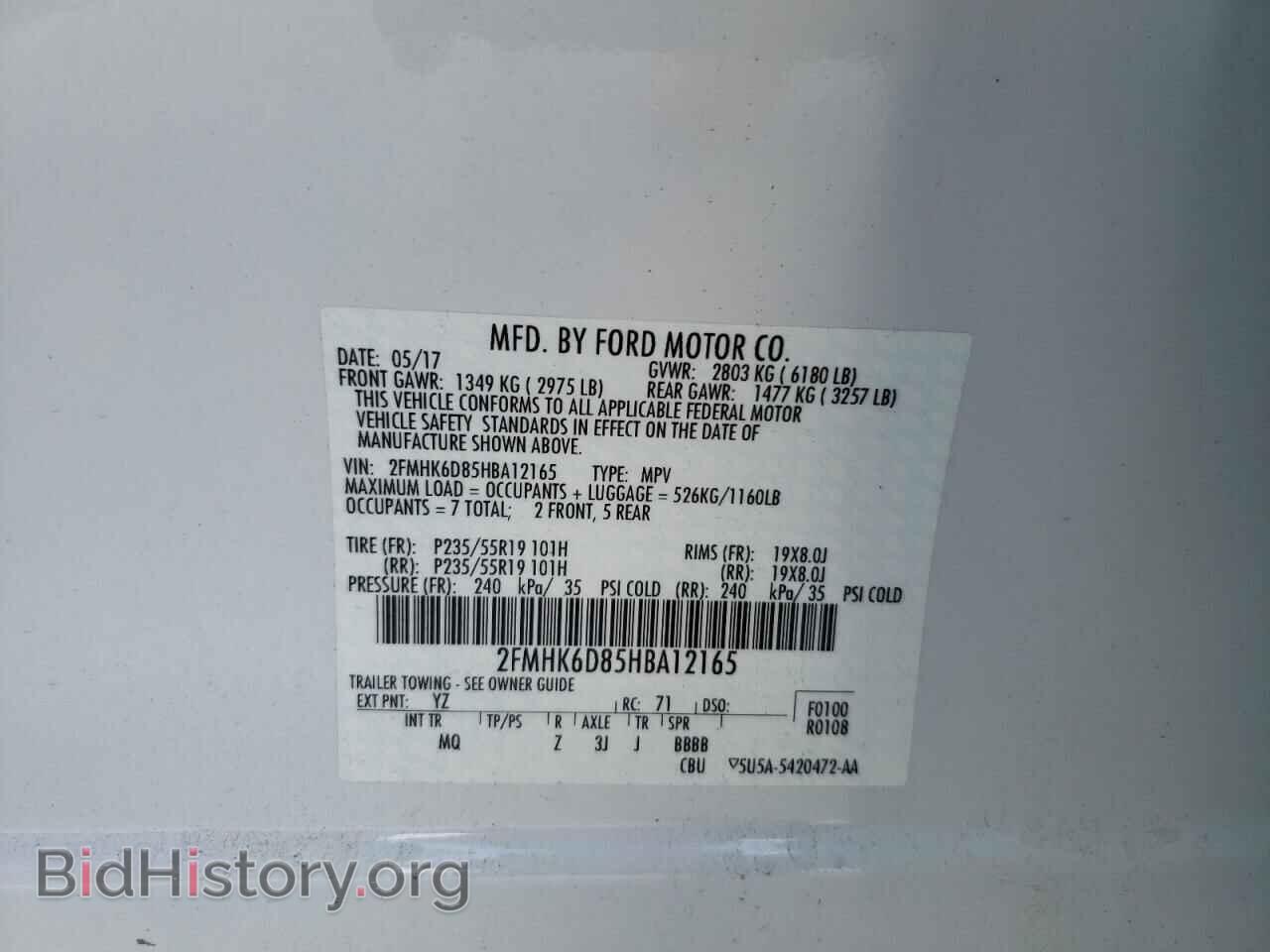 2017 FORD FLEX - VIN: 2FMHK6D85HBA12165 - Photo 10