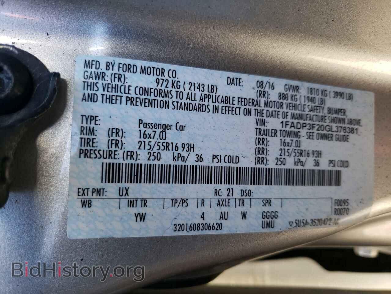 2016 FORD FOCUS - VIN: 1FADP3F20GL376381 - Фото 12