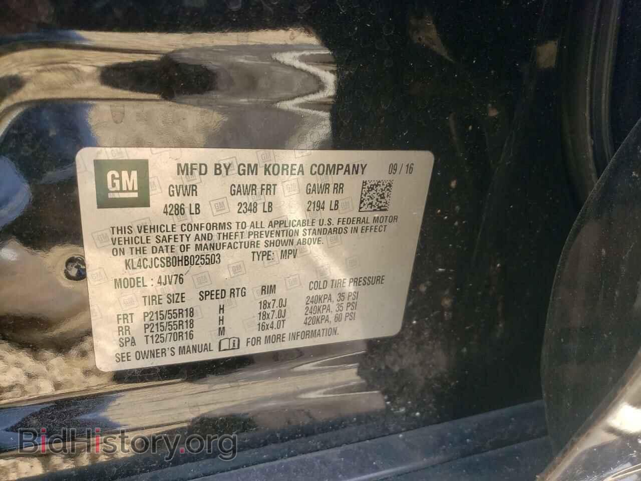 2017 BUICK ENCORE - VIN: KL4CJCSB0HB025503 - Photo 10