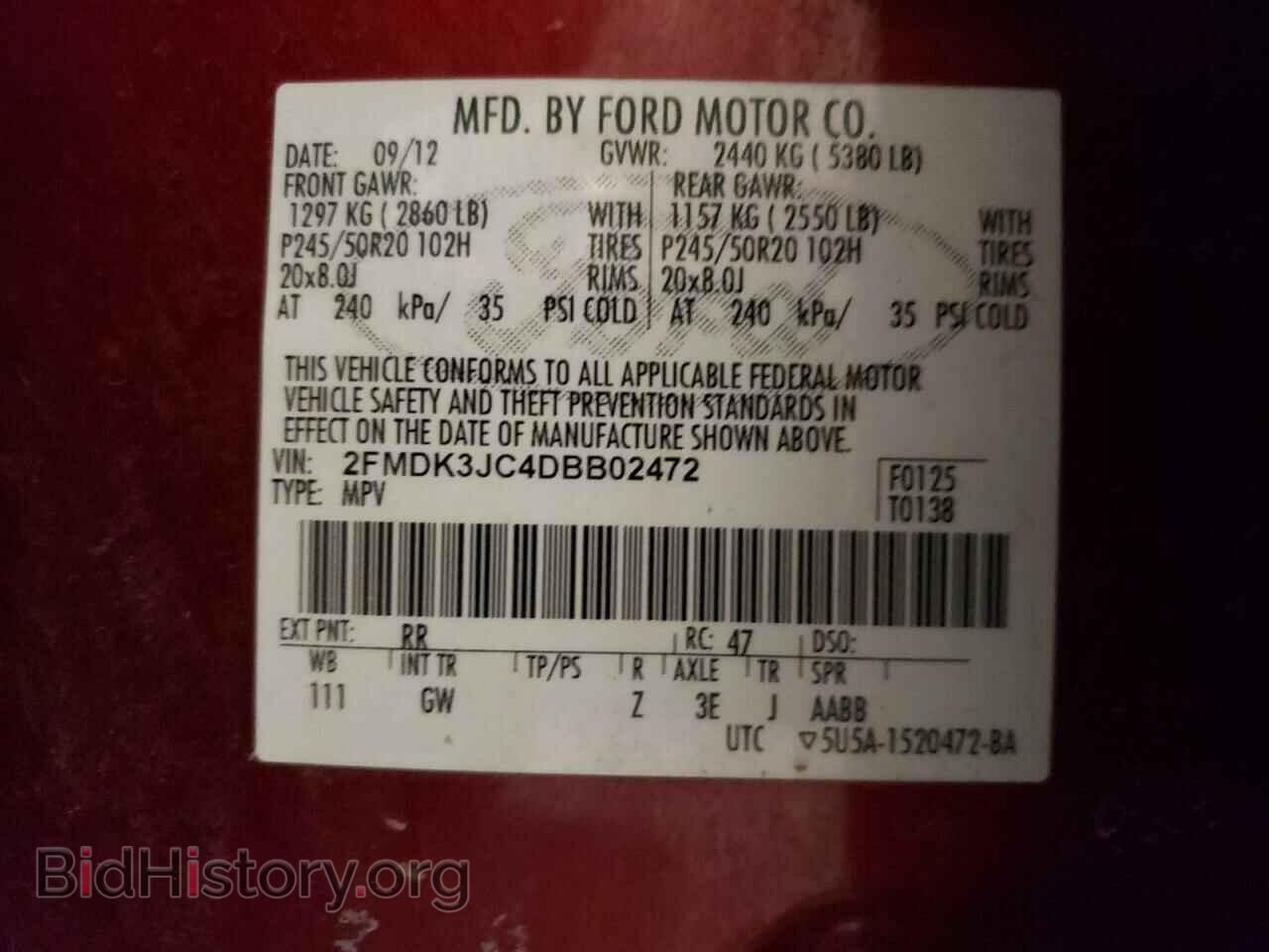 2013 FORD EDGE - VIN: 2FMDK3JC4DBB02472 - Photo 10