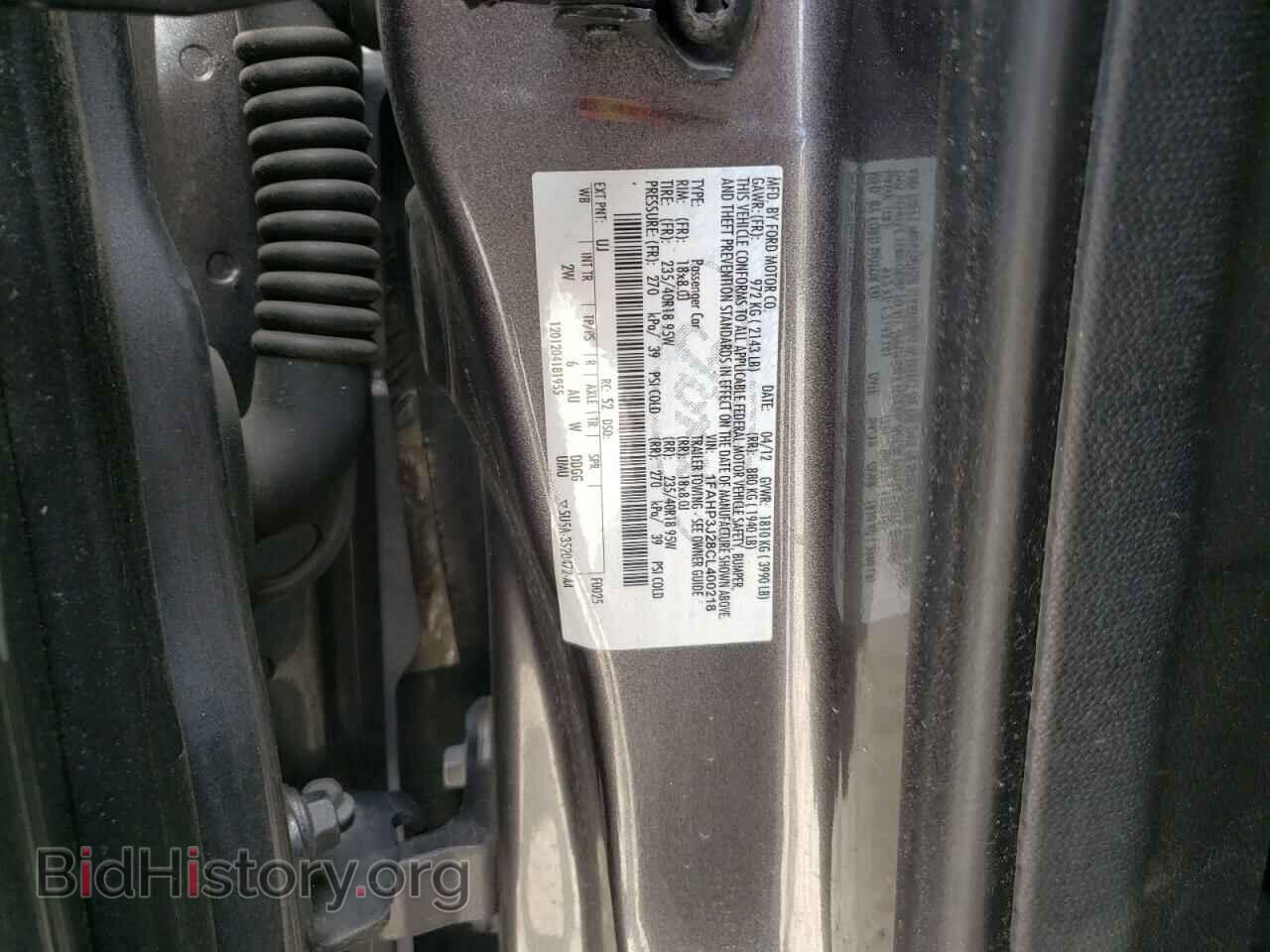 2012 FORD FOCUS - VIN: 1FAHP3J28CL400218 - Фото 12