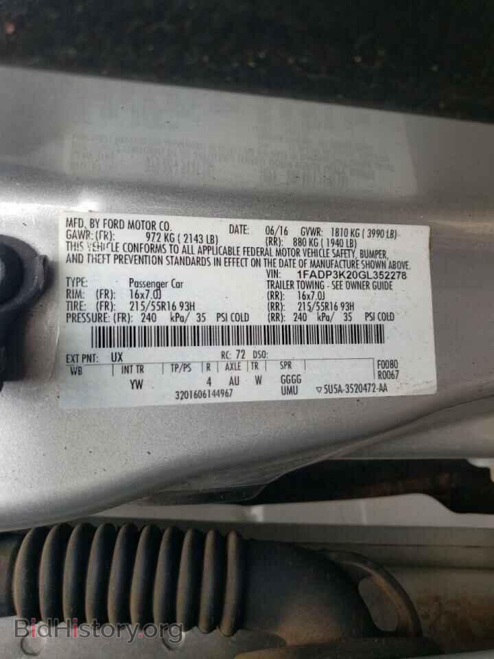 2016 FORD FOCUS - VIN: 1FADP3K20GL352278 - Photo 10
