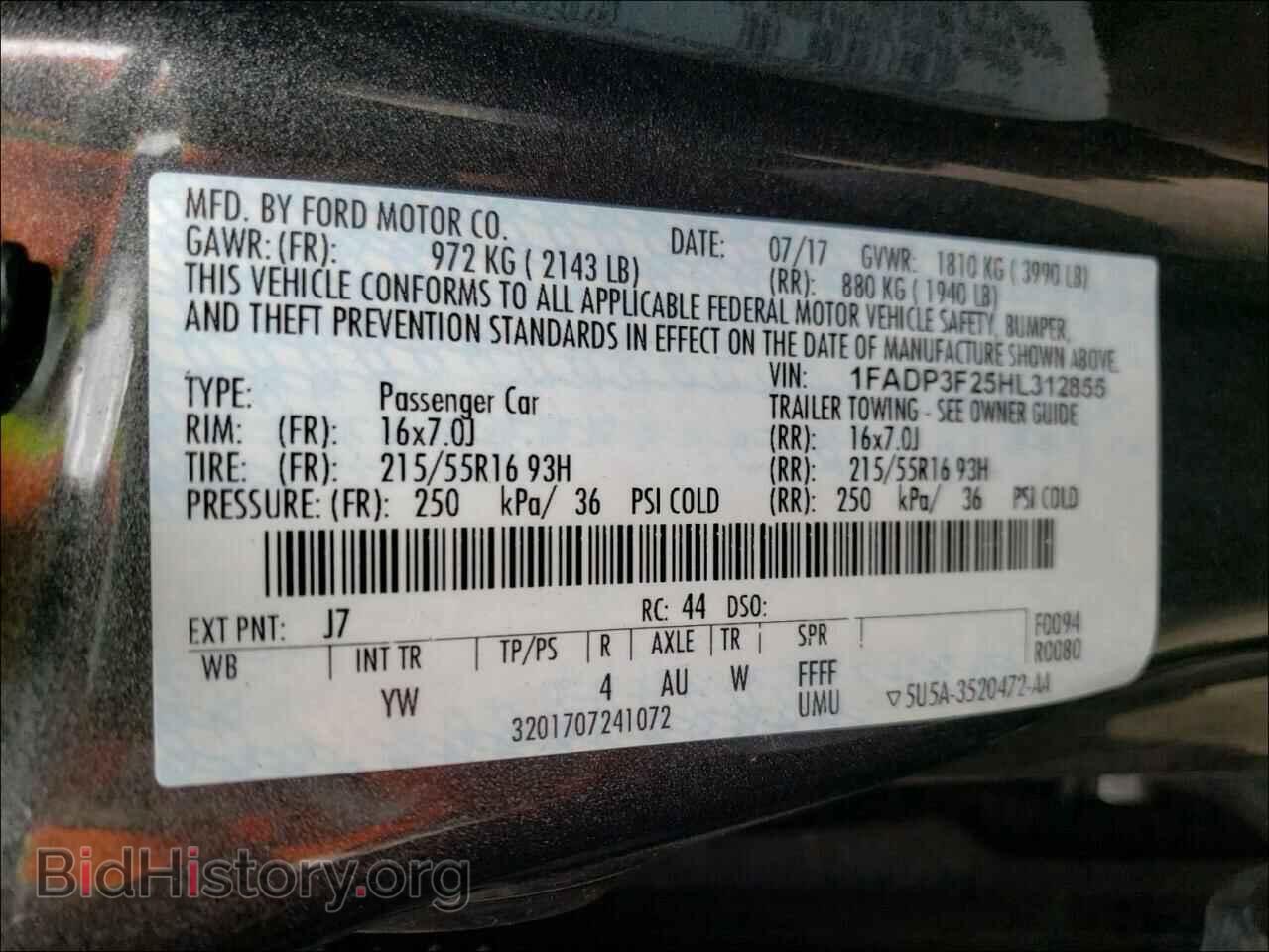 2017 FORD FOCUS - VIN: 1FADP3F25HL312855 - Photo 10