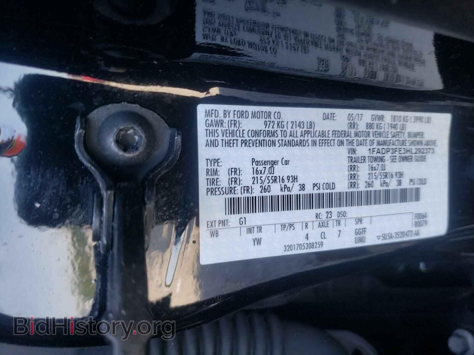 2017 FORD FOCUS - VIN: 1FADP3FE3HL292373 - Фото 10