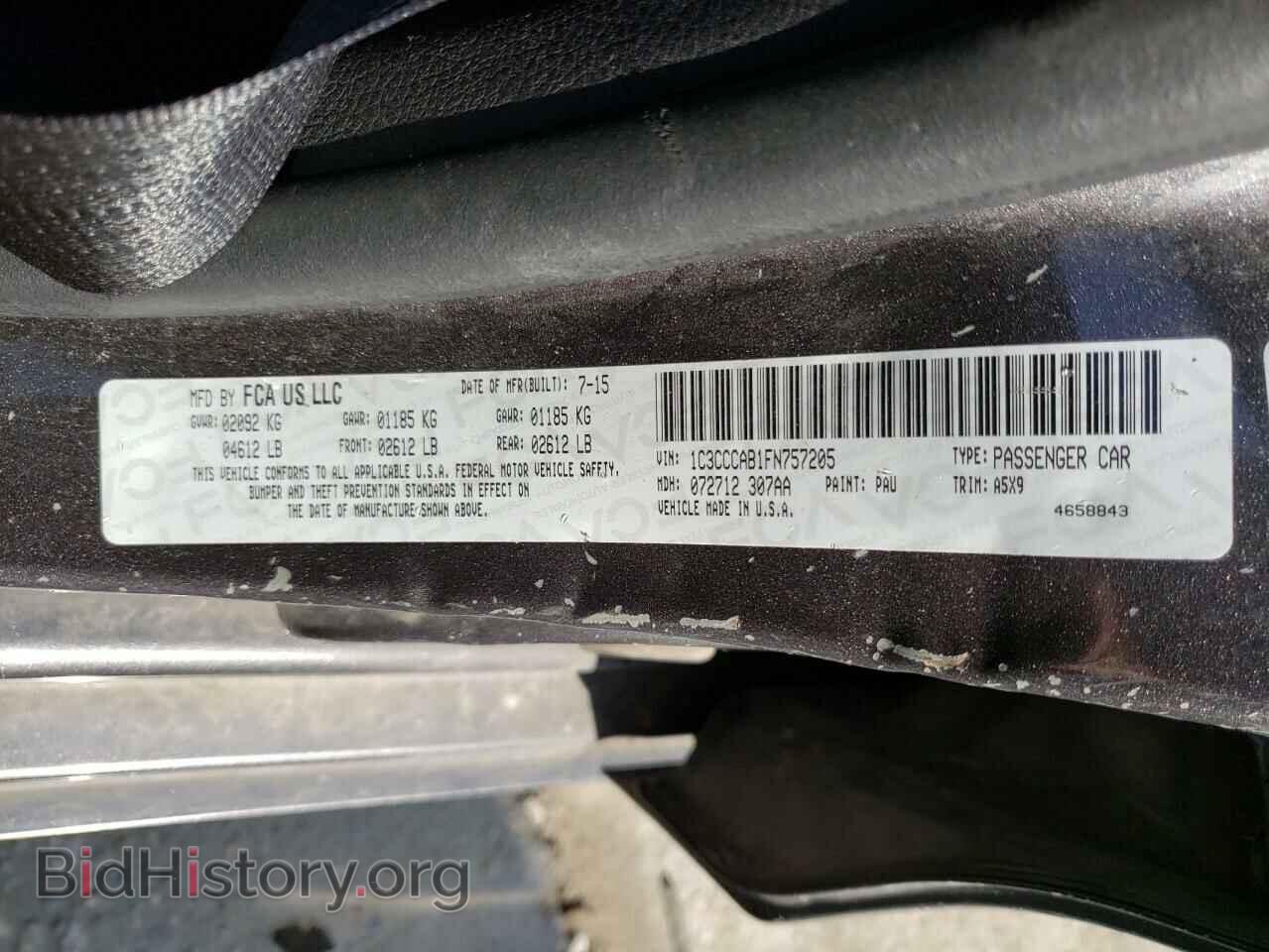 2015 CHRYSLER 200 - VIN: 1C3CCCAB1FN757205 - Фото 12