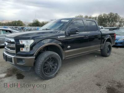 2016 Ford F-150 Supercrew, черный — VIN 1FTEW1CF4GFB98468, Copart