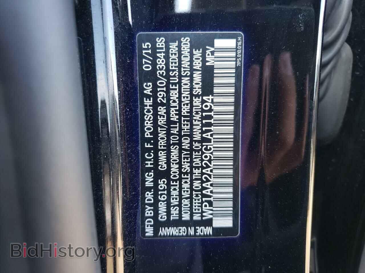 2016 PORSCHE CAYENNE - VIN: WP1AA2A29GLA11194 - Фото 13