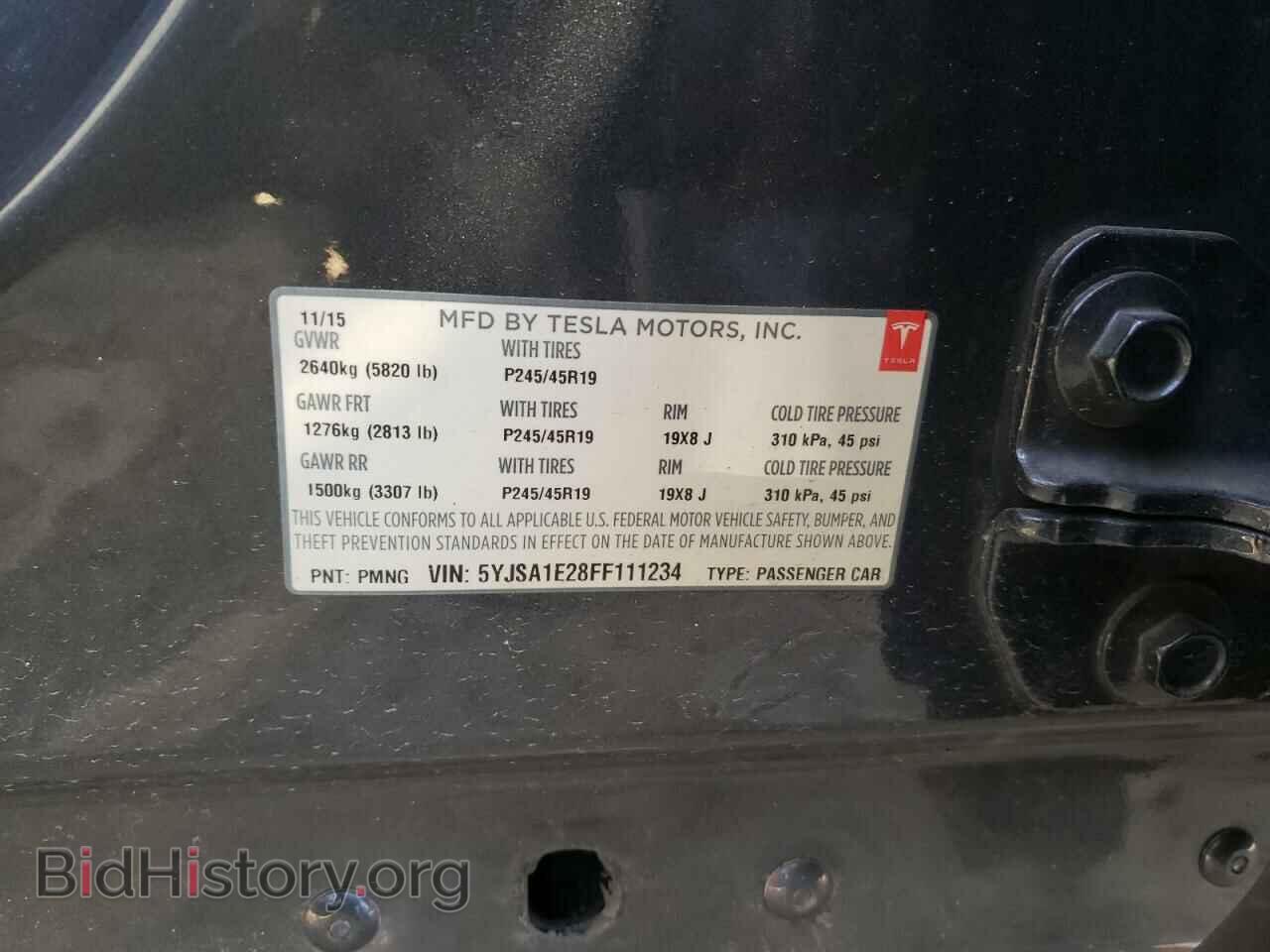 2015 TESLA MODEL S - VIN: 5YJSA1E28FF111234 - Photo 10