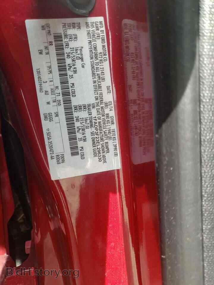2014 FORD FOCUS - VIN: 1FADP3F23EL296330 - Фото 10