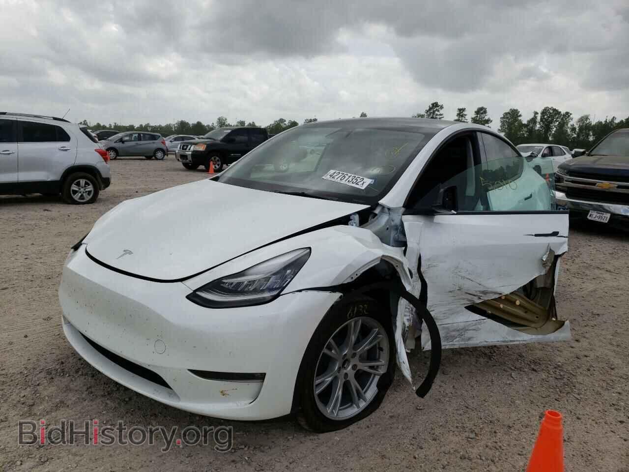 2021 TESLA MODEL Y - VIN: 5YJYGDED4MF114558 - Фото 2