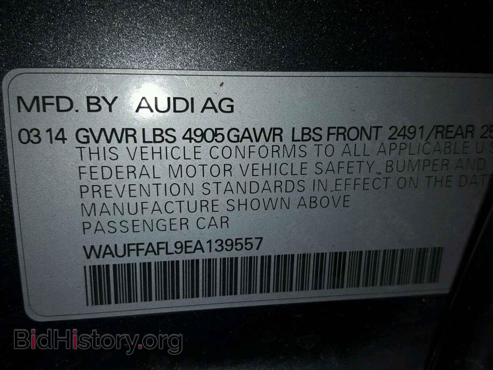 2014 AUDI A4 - VIN: WAUFFAFL9EA139557 - Photo 10