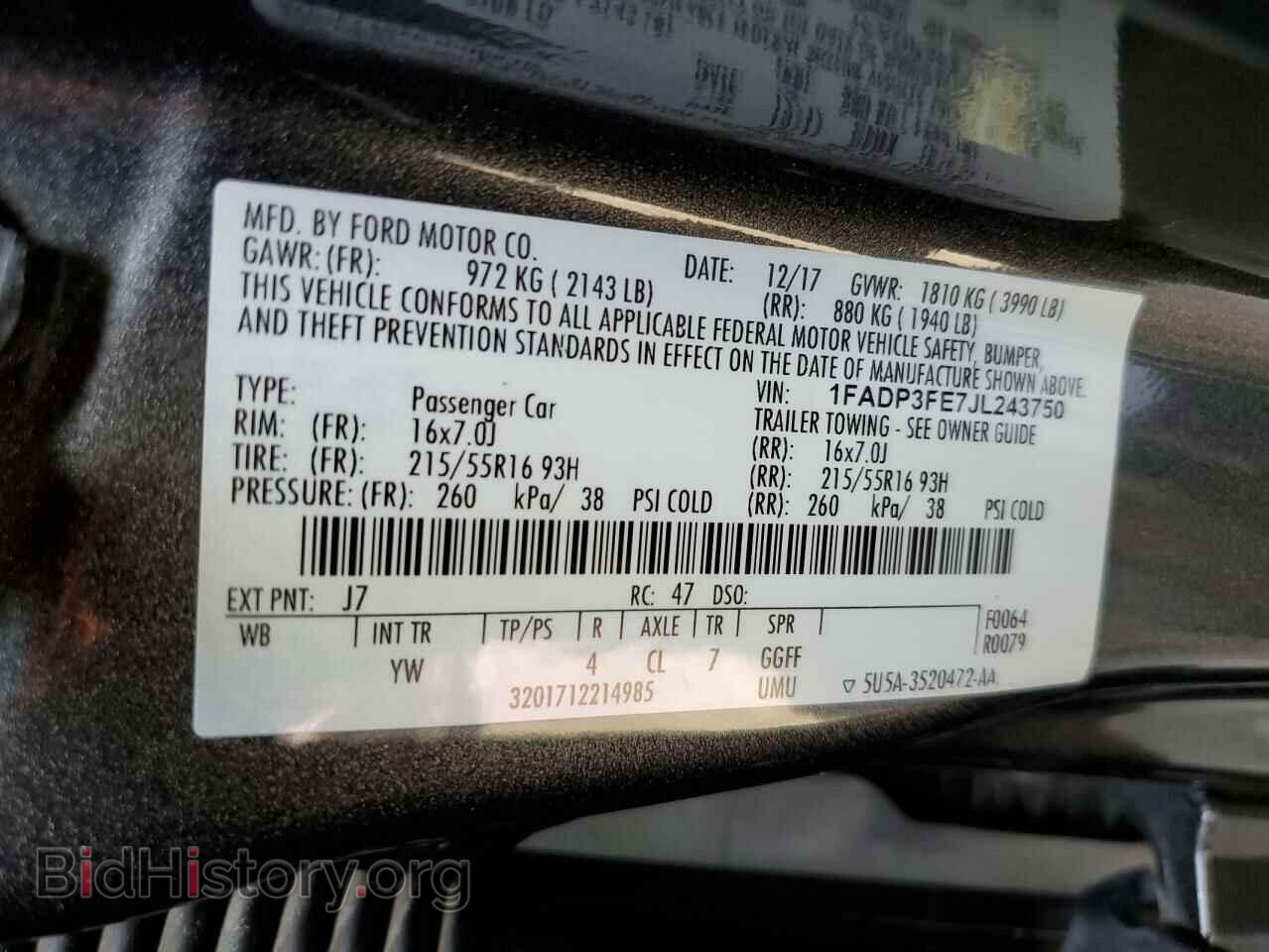 2018 FORD FOCUS - VIN: 1FADP3FE7JL243750 - Photo 13