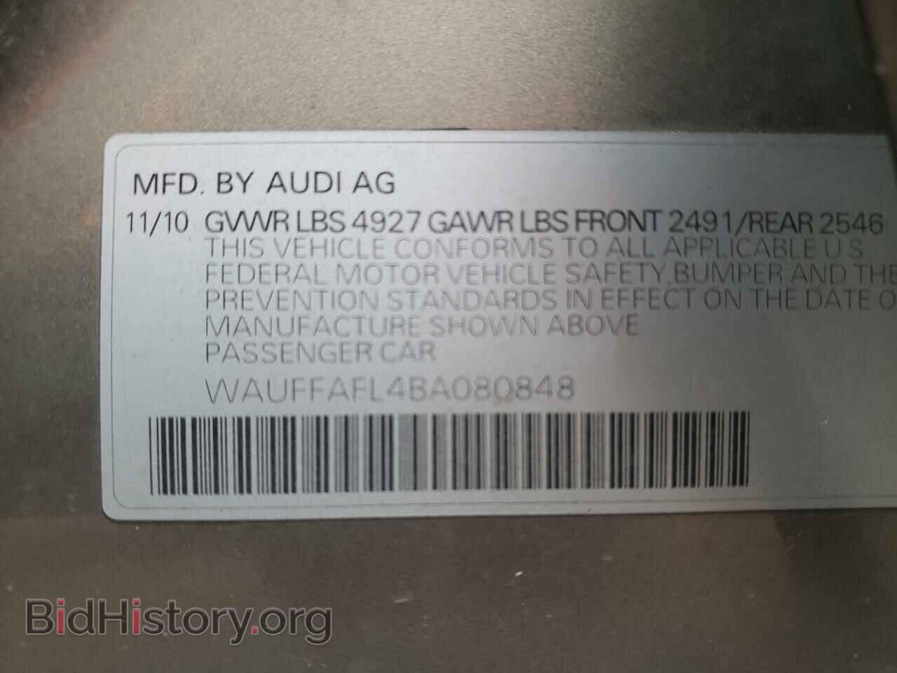 2011 AUDI A4 - VIN: WAUFFAFL4BA080848 - Photo 12