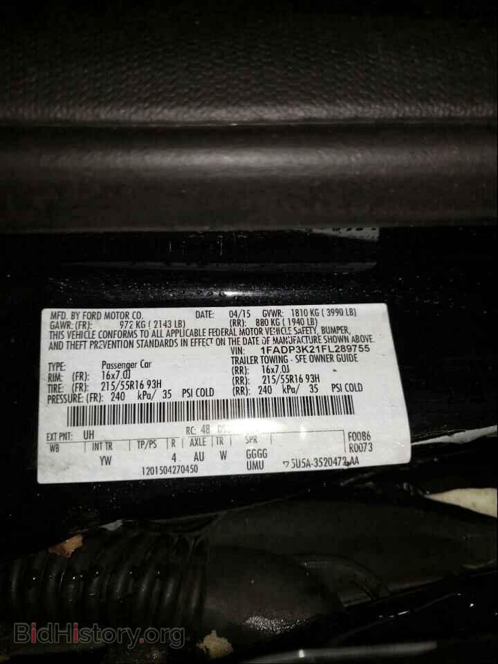 2015 FORD FOCUS - VIN: 1FADP3K21FL289755 - Фото 10