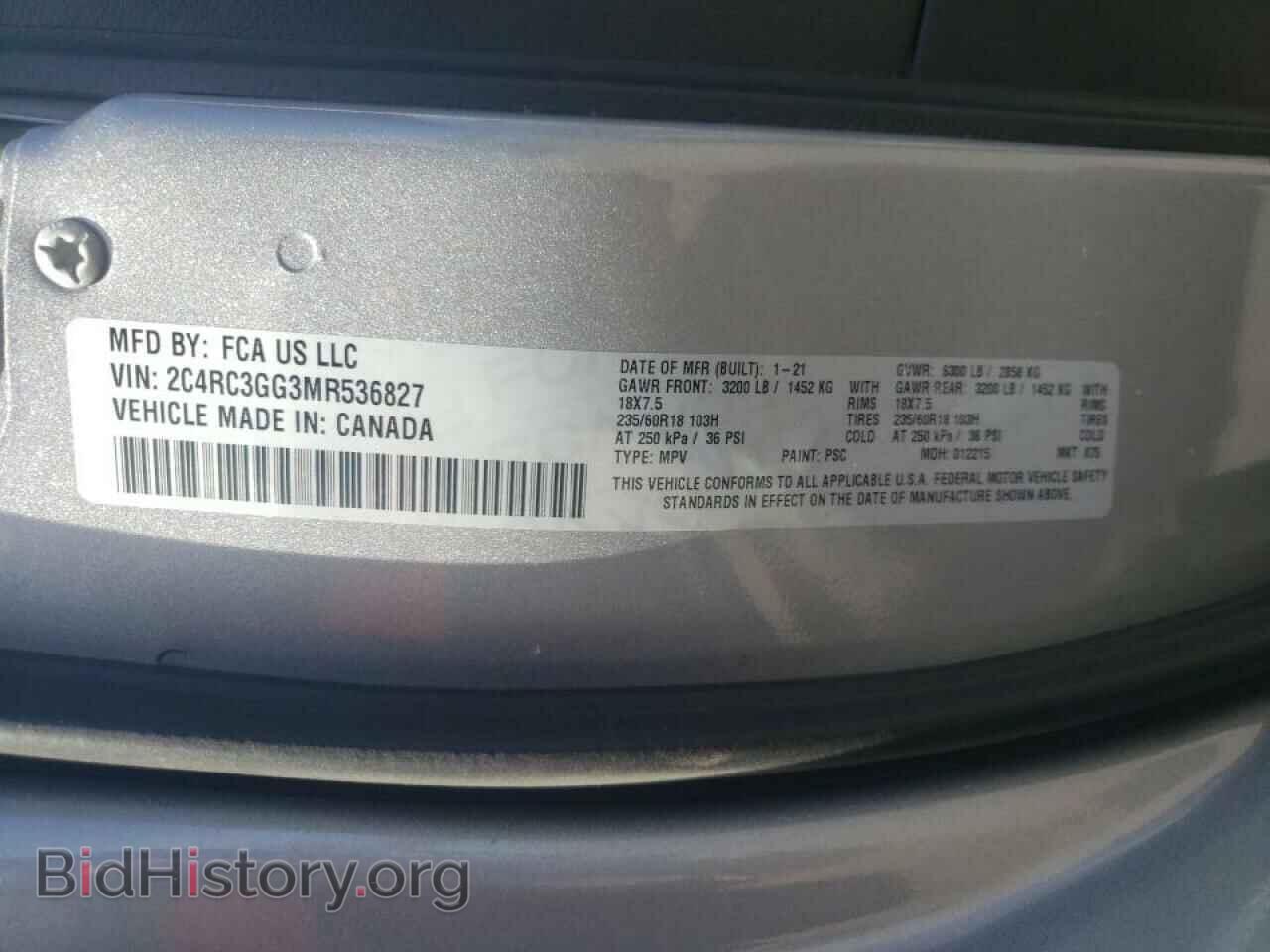 2021 CHRYSLER PACIFICA - VIN: 2C4RC3GG3MR536827 - Photo 10