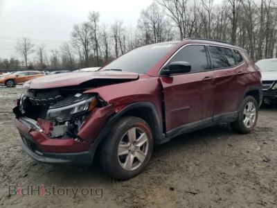 2022 Jeep COMPASS Latitude, red — VIN 3C4NJDBB2NT230500, Copart