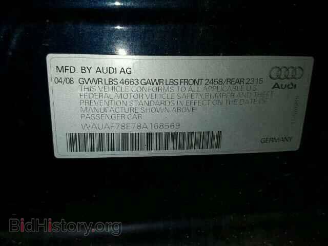 2008 AUDI A4 - VIN: WAUAF78E78A168569 - Фото 10
