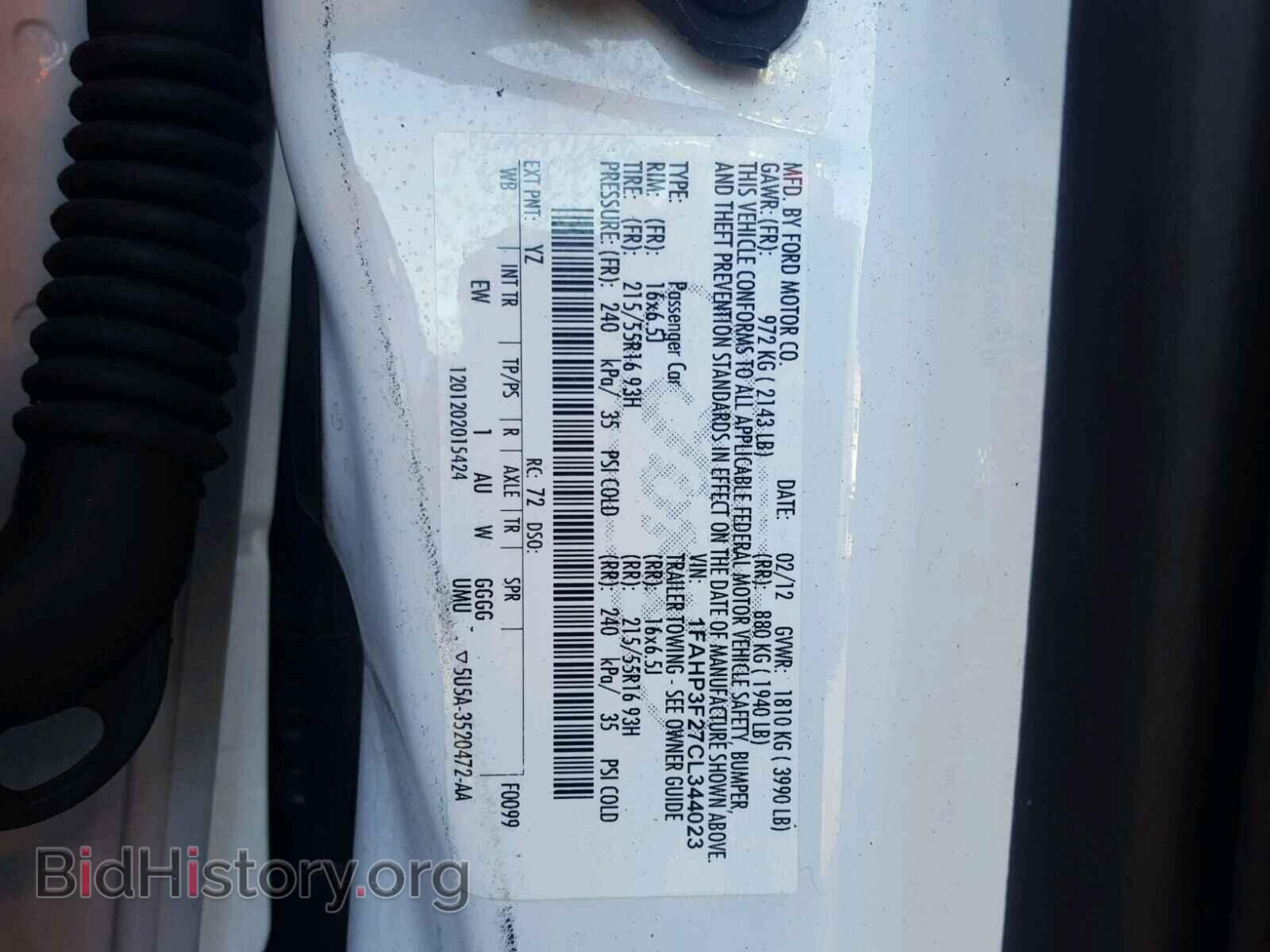 2012 FORD FOCUS - VIN: 1FAHP3F27CL344023 - Фото 10