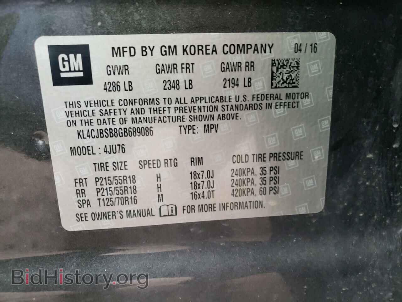 2016 BUICK ENCORE - VIN: KL4CJBSB8GB689086 - Photo 13