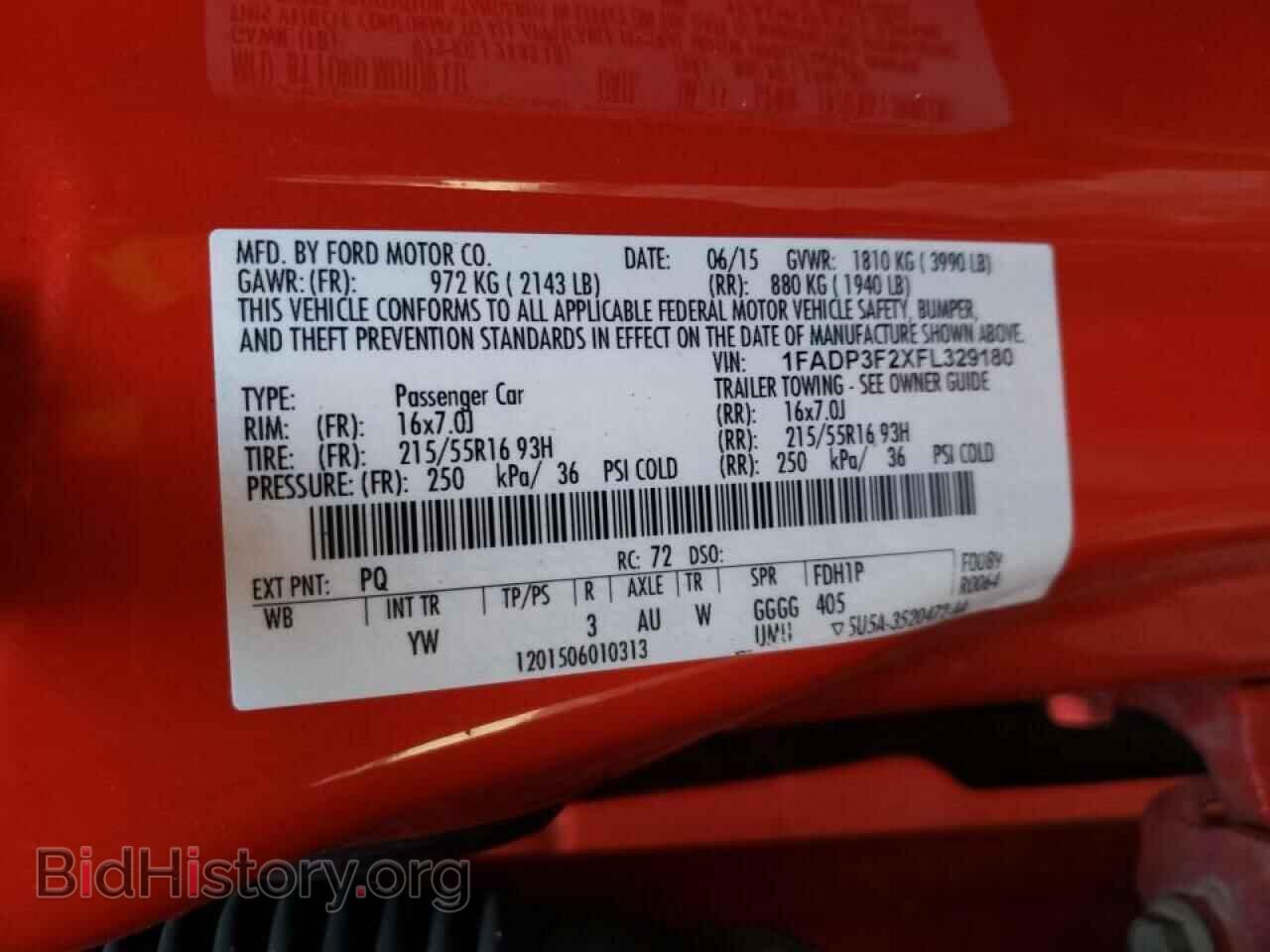 2015 FORD FOCUS - VIN: 1FADP3F2XFL329180 - Фото 10