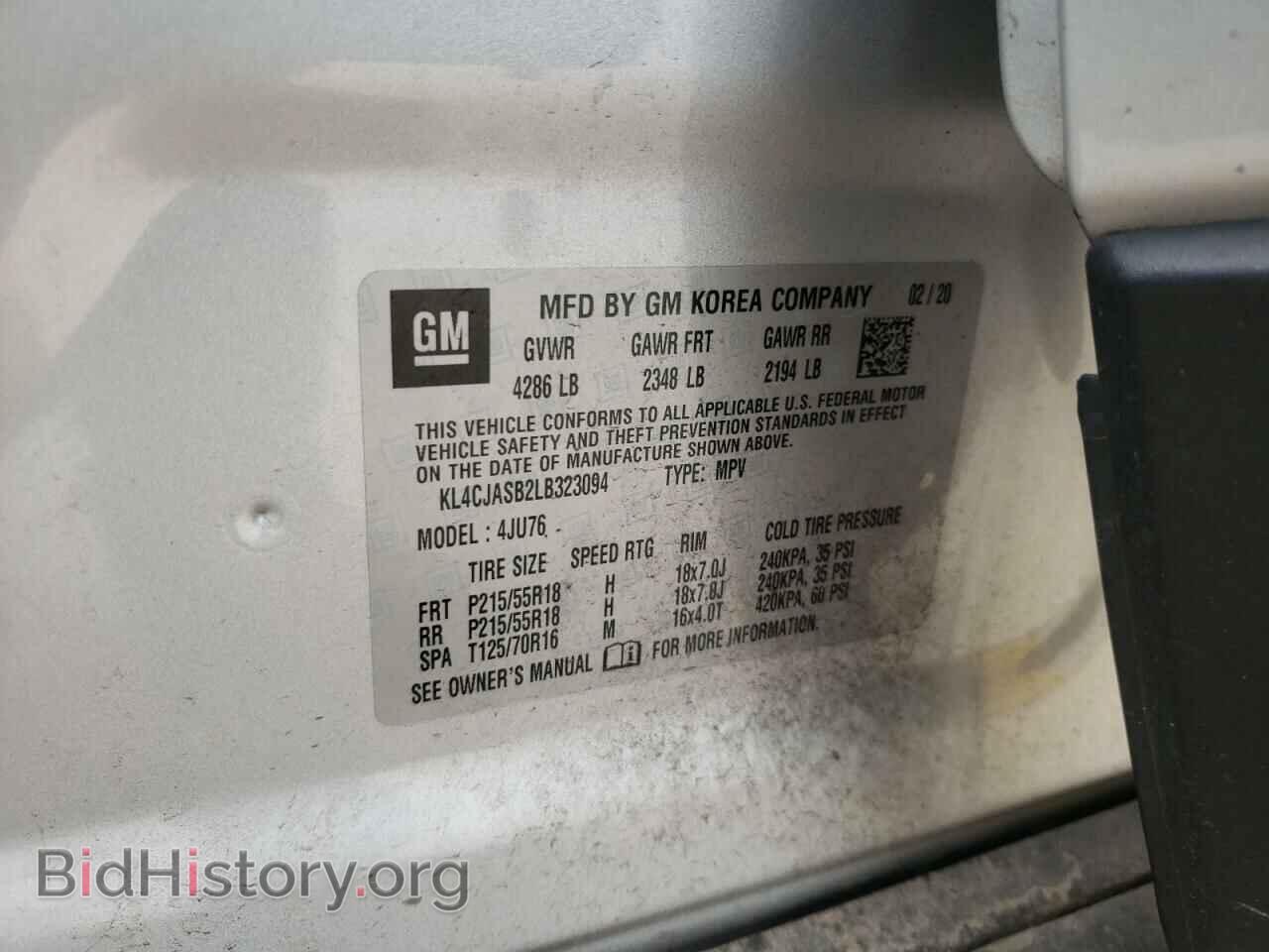 2020 BUICK ENCORE - VIN: KL4CJASB2LB323094 - Photo 10