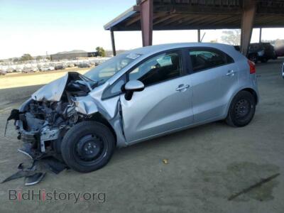 2013 Kia RIO LX, silver — VIN KNADM5A38D6097864, Copart