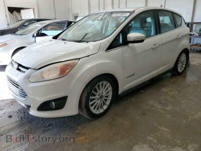 2014 Ford CMAX SEL, white — VIN 1FADP5BUXEL512080, Copart