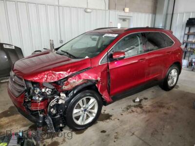 2017 Ford EDGE Edge SEL, красный — VIN 2FMPK4J88HBB09283, Copart