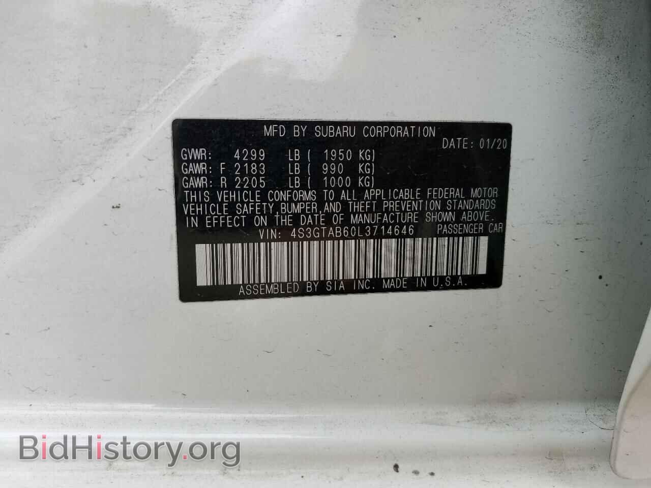 2020 SUBARU IMPREZA - VIN: 4S3GTAB60L3714646 - Фото 12