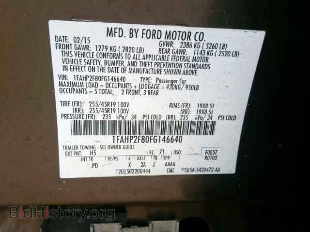 2015 FORD TAURUS - VIN: 1FAHP2F80FG146640 - Фото 10