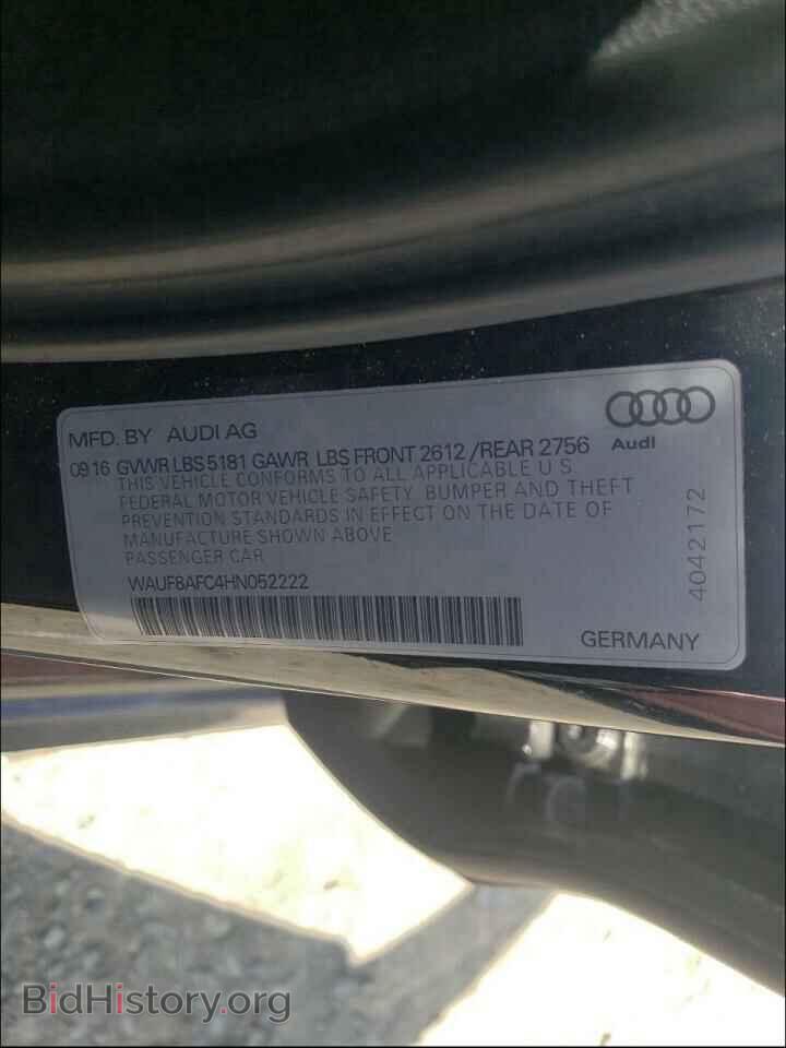 2017 AUDI A6 - VIN: WAUF8AFC4HN052222 - Фото 10
