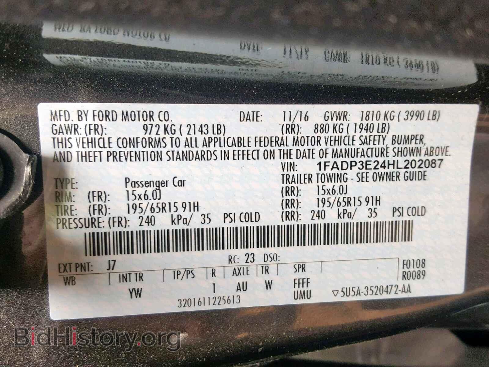 2017 FORD FOCUS - VIN: 1FADP3E24HL202087 - Photo 10