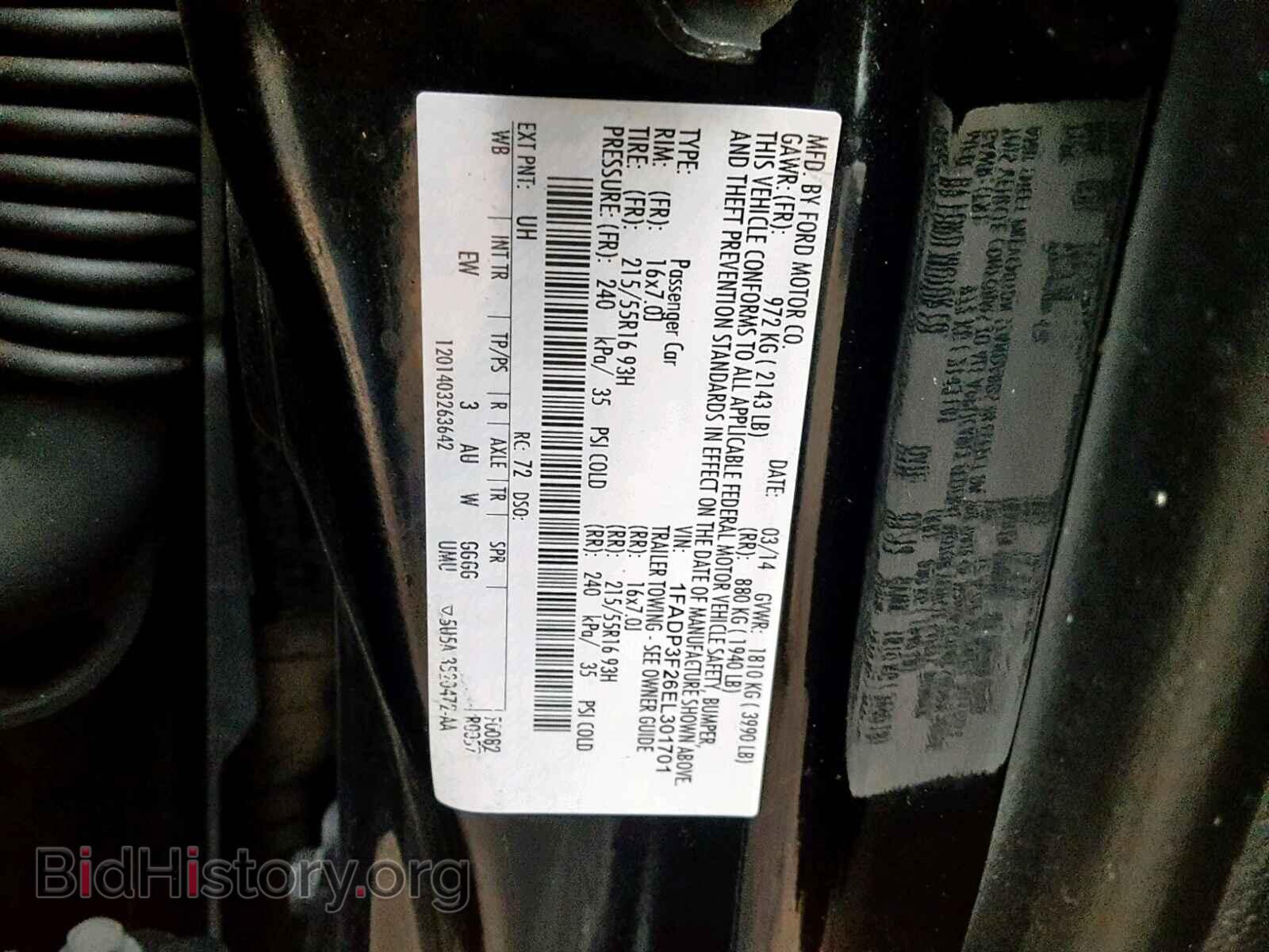 2014 FORD FOCUS SE - VIN: 1FADP3F26EL301701 - Фото 10